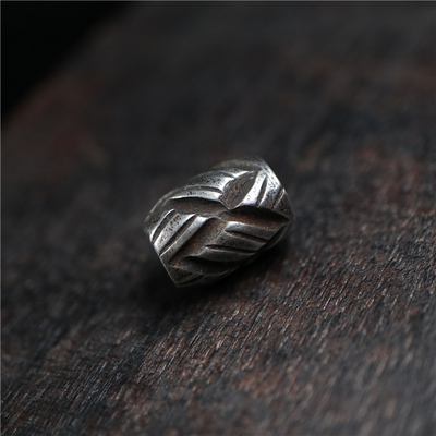 西藏铁雕金刚结桶珠藏式佛珠配饰隔珠顶珠德格工巧明藏族人手工做