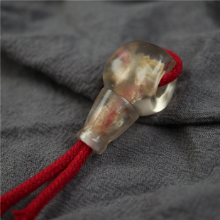 手工藏式仿水晶透明料器大三通西藏佛珠配饰散珠文玩手串佛头配珠