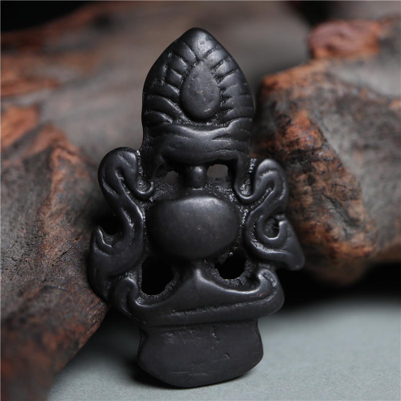 精工西藏特色吉祥八宝宝瓶吊坠藏式天铁托甲如意宝瓶项坠挂饰件