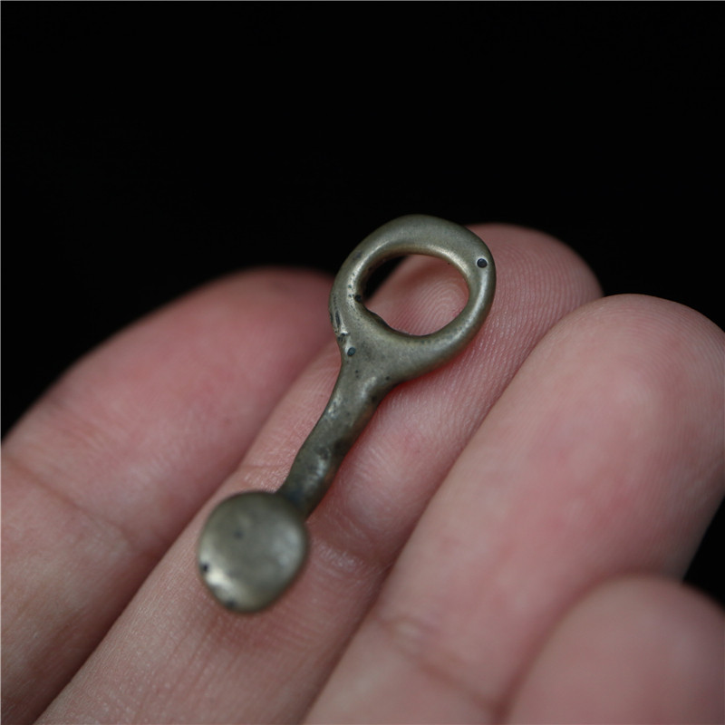 包老明代西藏天铁托甲甘露勺diy项链吊坠文玩佛珠侧挂坠配件挂件