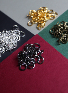 藏饰6mm8mm10mm计数珠挂环西藏穿珠侧挂坠链接环开口圈配件铁环扣