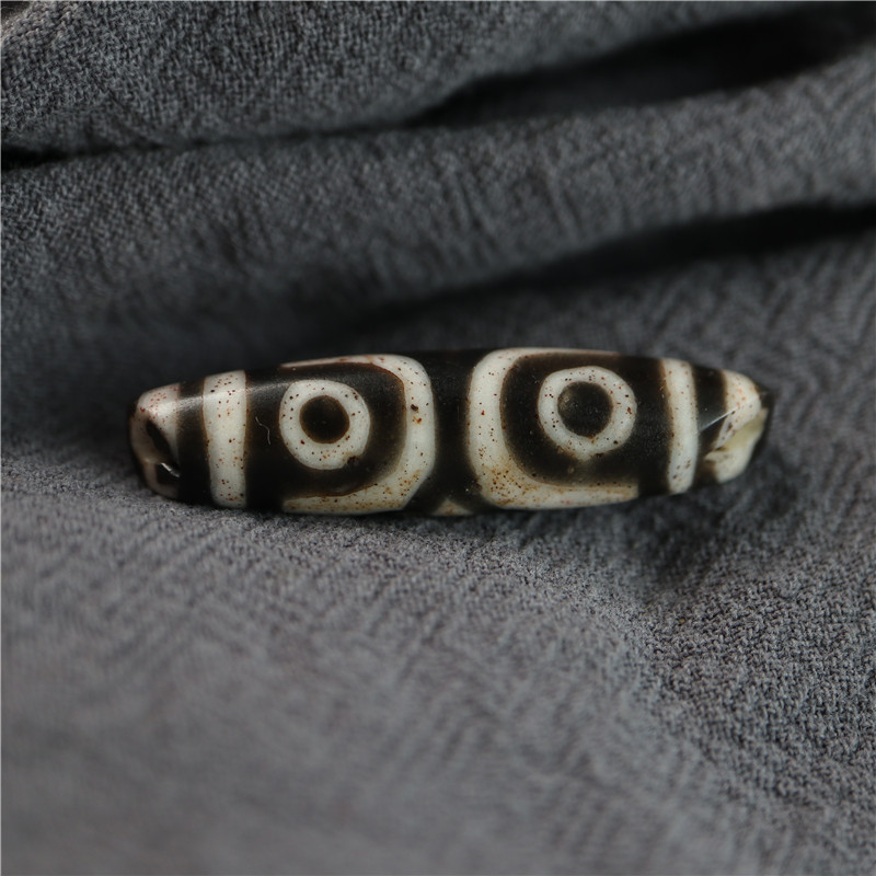 包老西藏民纯手工制作合成密胺宝盖三眼料器天珠星月金刚顶珠隔珠