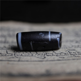 〓老〓西藏精工手工老工艺古法琉璃地门四眼西藏天珠项链吊坠手串