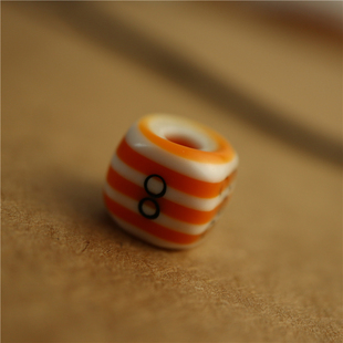 橙色 10mm料器方糖隔珠 百搭文玩散珠方块配珠手串手工塑料器顶珠