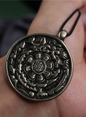 精品小标雄霸款西藏九宫八卦牌吊坠藏式佛牌脖挂坠包挂吊坠配饰件