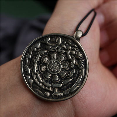 精品小标雄霸款西藏九宫八卦牌吊坠藏式佛牌脖挂坠包挂吊坠配饰件