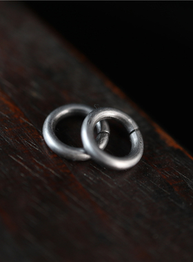 8mm9mm10mm西藏文玩配饰铁雕圆环记数侧挂环铁环配件隔珠