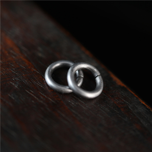 8mm9mm10mm西藏文玩配饰铁雕圆环记数侧挂环铁环配件隔珠