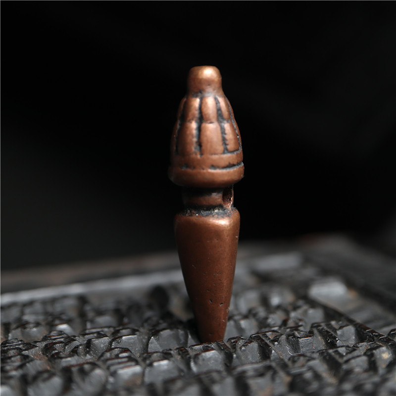 西藏纯紫铜实心金刚橛吊坠挂坠藏式八佛塔金刚橛杵项坠配饰件坠