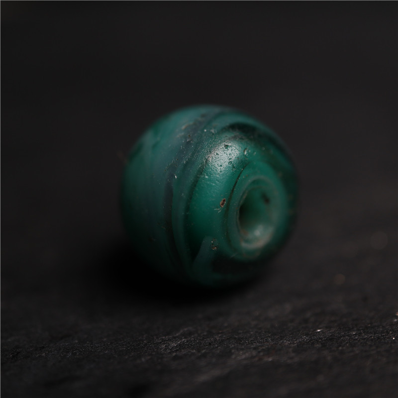 〓包老〓精品清代古法手工双色海蓝搅胎琉璃珠星月金刚手串顶配珠