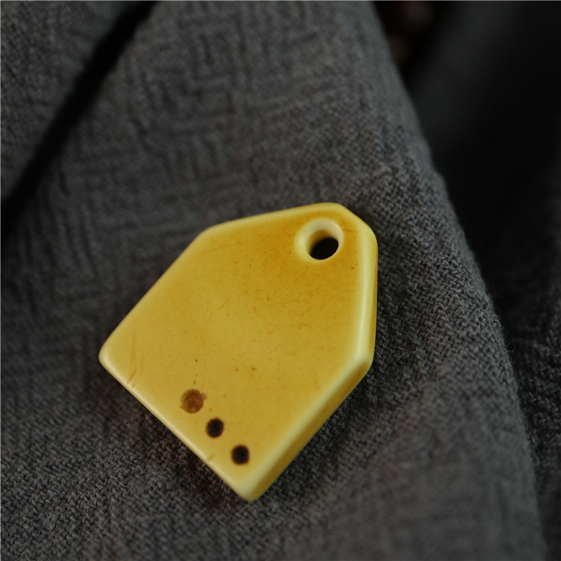 包老原装西藏传老念珠上的黄料咒点牌吊坠藏式小元素文玩配件