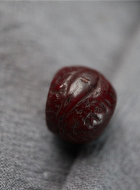 15mm天然西藏红皮朱砂供凤眼菩提配珠文玩散珠手工斜切大肠隔珠