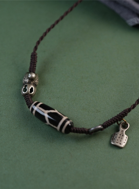 原创设计手编藏式崩系寿珠雪狮咒点牌diy项链脖挂可调节明星同款