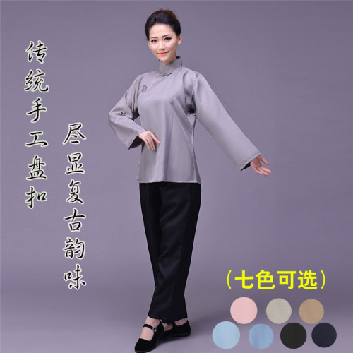 演出服古装老太太奶奶婆婆村妇女士汉服戏剧媒婆斜大襟盘扣搞笑装 - 封面