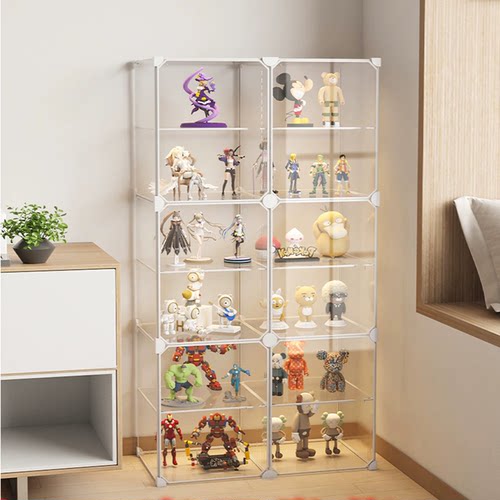 层高可调！分层手办柜