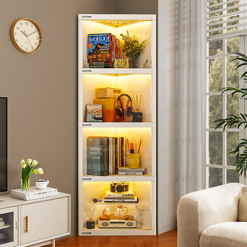 推拉门-客厅三角转角柜置物架