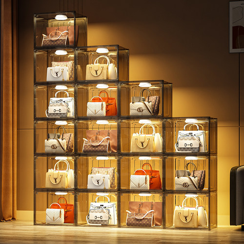 包包收纳神器收纳盒家用衣柜专门存放装小包包置物架防尘落地包柜