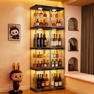 酒柜展示柜家用客厅新型精致网红2026新款靠墙置物架小型轻奢酒架