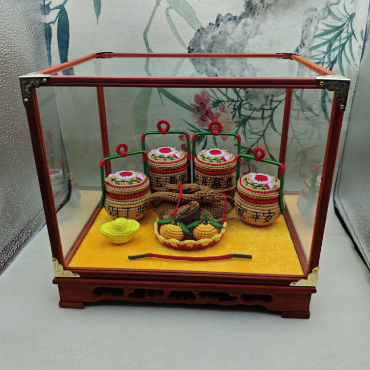 手工非遗新款高档精品潮汕春盛花篮套装摆件乔迁入宅送礼佳品工艺