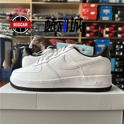 nike男女鞋带白黑皮质AF1休闲鞋