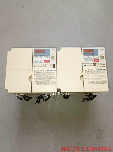 (胜发设备）安川变频器3.7KW，VS-606V7系列，原装拆机，功能包电