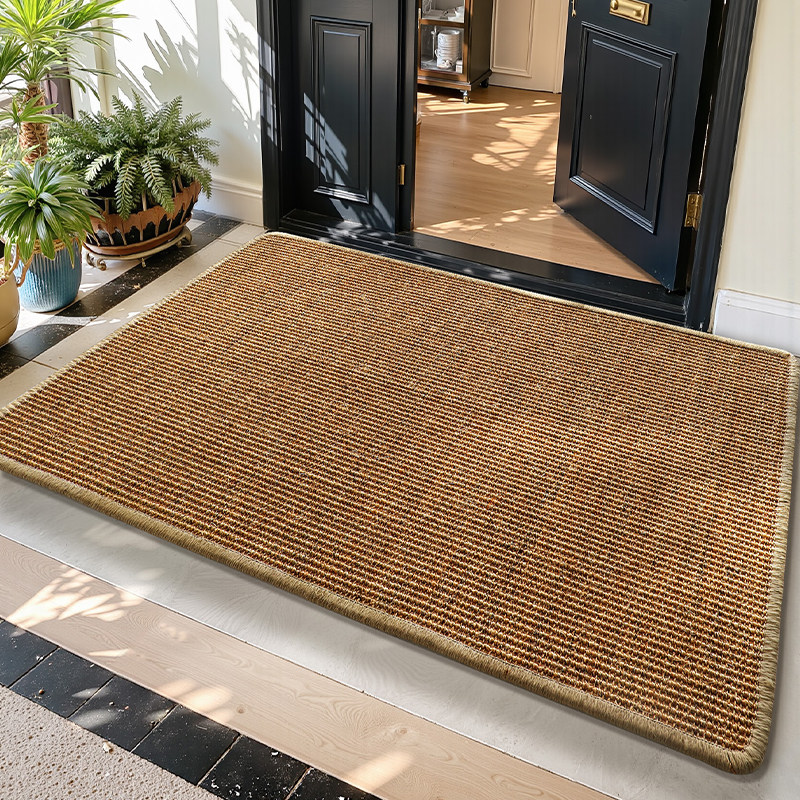 高级感入户门地垫手工剑麻地毯门垫进门客厅玄关纯色脚垫家用加厚,居家布艺,入户地垫,淘宝优惠券,粉丝福利购,淘宝优惠卷