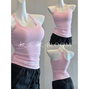 带胸垫工字运动背心女普拉提健身瑜伽服上衣日常外穿百搭美背ebb
