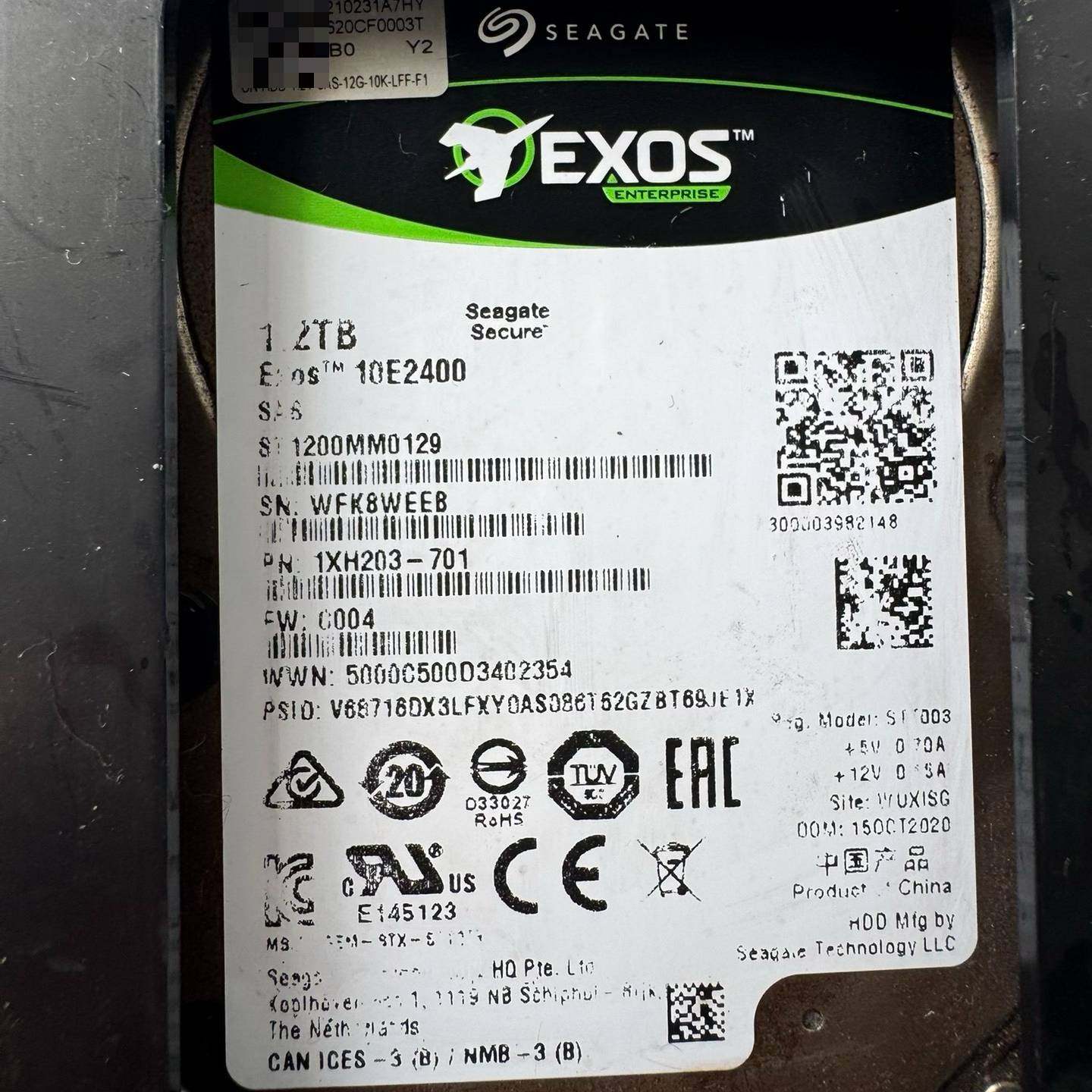 议价-希捷 银河 彩标 企业级硬盘 EXOS 1.2TB EXOS