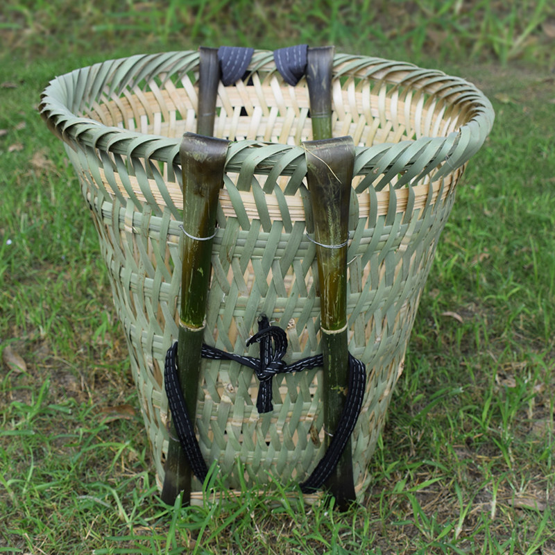 背篓竹编农用手工编织制品农村大人买菜话剧道具采茶大号背筐舞蹈