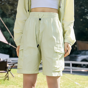 冰丝工装短裤男款夏季2026新款女款防晒裤休闲宽松直筒运动五分裤