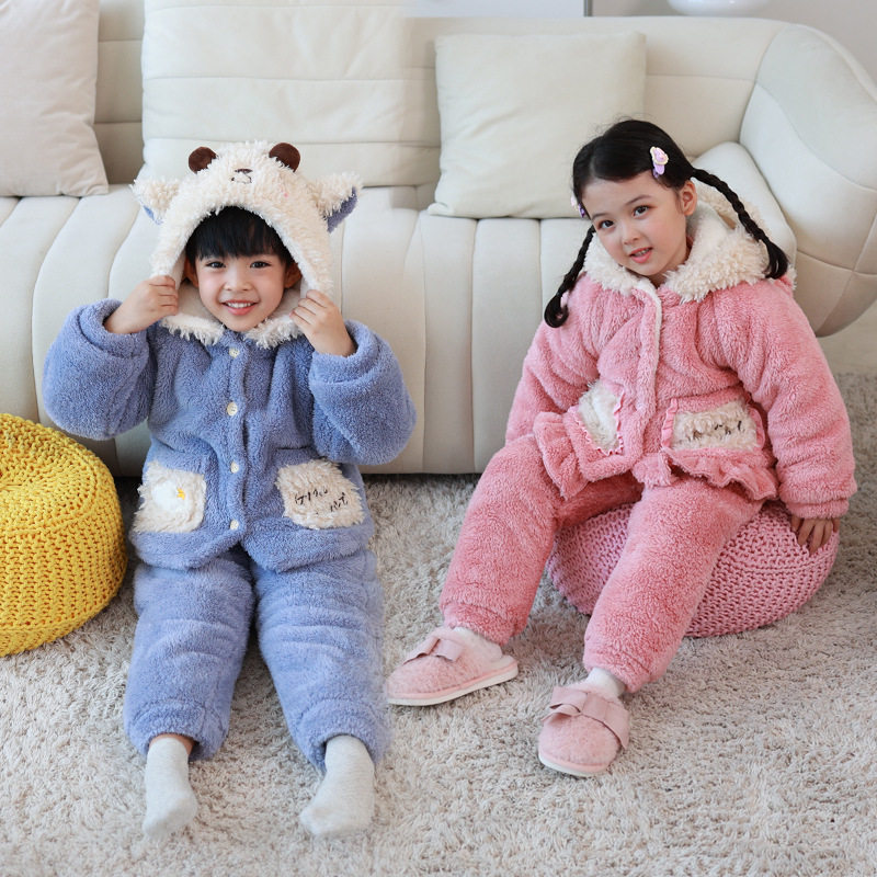 中大男女宝宝可爱小绵羊加绒家居服加厚卡通保暖双面绒保暖睡衣冬,童装/婴儿装/亲子装,家居服套装,淘宝优惠券,粉丝福利购,淘宝优惠卷