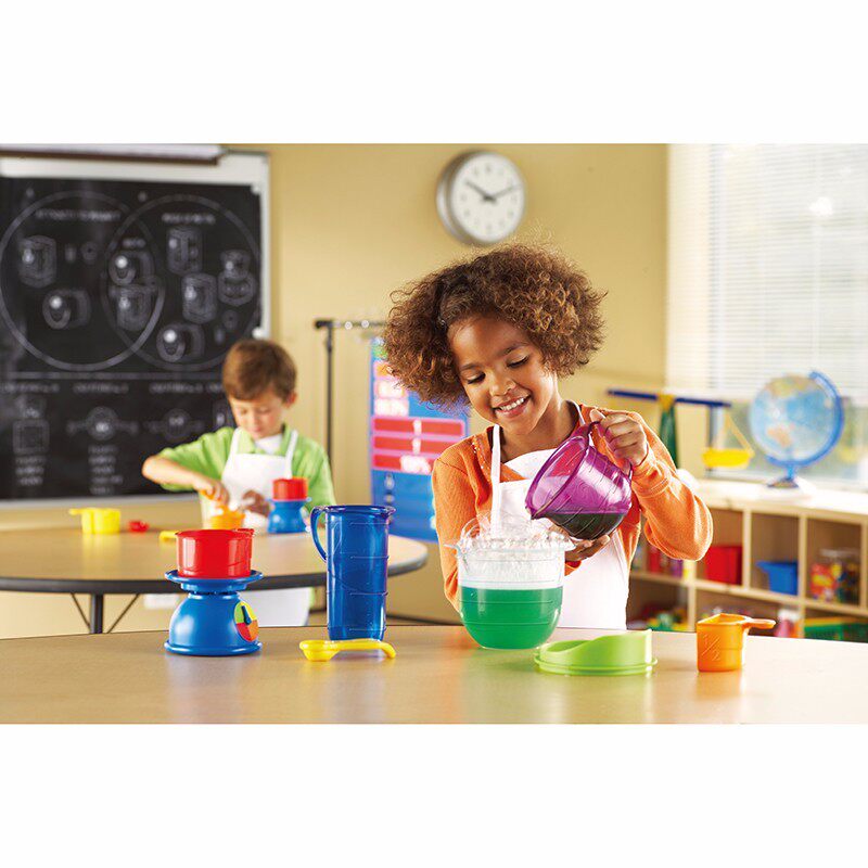 彩虹调色家 幼儿早教园儿科学手工童量杯 量匙 实验测量记录工具