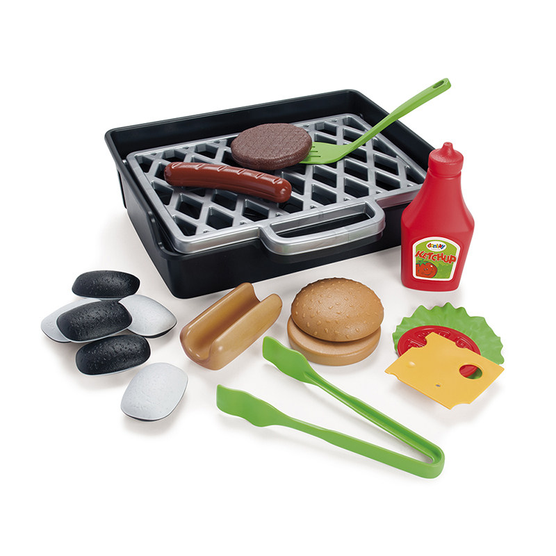 dantoy幼儿园过BBQ汉堡热狗组合 餐盘壶玩具玩具套装