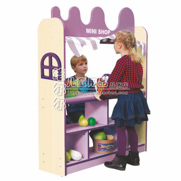 欧亚贩卖台幼儿早教园城堡入口转角柜布偶贩卖台储存收纳柜厨房柜