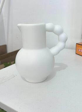塑料北欧抽象艺术仿陶瓷玄关花插桌面装饰客厅摆件花瓶花器工艺品