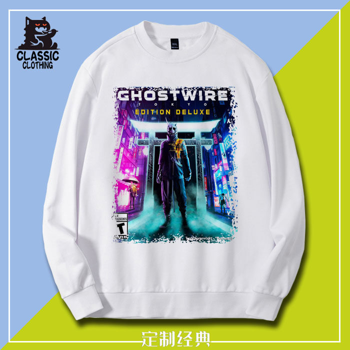 幽灵线 东京 Ghostwire Tokyo 般若卫衣套头上衣男女运动长袖春秋