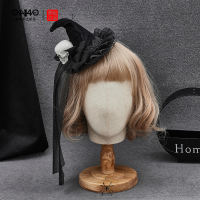 Original Lolita Gothic, dark, versatile Halloween flat hat, Witch, top hat, headwear and hair accessory thumbnail 5
