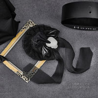 Original Lolita Gothic, dark, versatile Halloween flat hat, Witch, top hat, headwear and hair accessory thumbnail 2