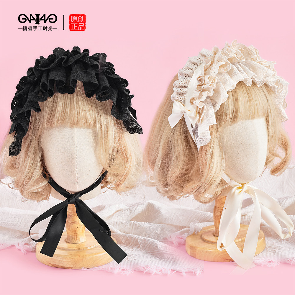 原创doll感甜美Lolita发带可爱少女发饰蝴蝶结配饰洛丽塔日系头饰