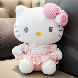 hellokitty公仔毛绒玩具可爱哈喽kitty玩偶娃娃凯蒂猫生日礼物女