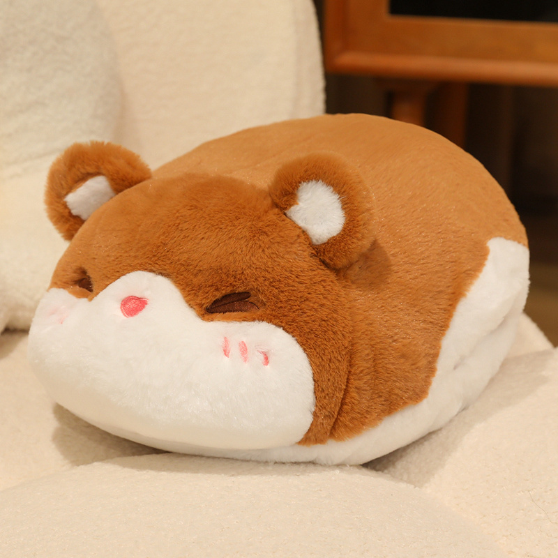 可爱仓鼠暖手抱枕公仔插手捂毛绒