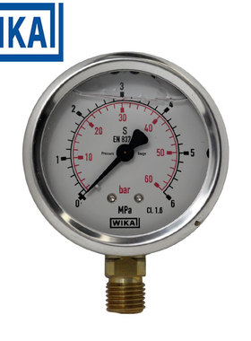 德国WIKA威卡EN837-1压力表213.53不锈钢耐震真空气体液体油压表