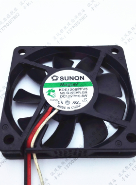 全新 SUNON Maglev KDE1206PFV3 12V 0.8W 6010 6CM 3线超薄风扇