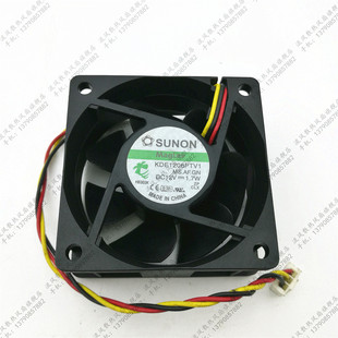 SUNON 6025 KDE1206PTV1 1.7W 三线磁悬浮散热风扇 12V 台湾