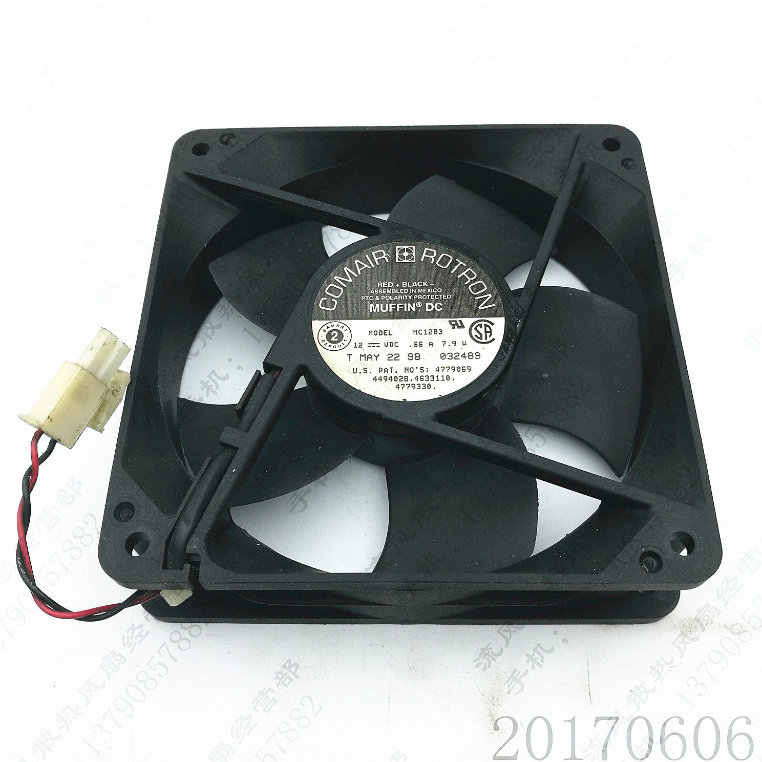 原装康姆罗顿comair12CM散热风扇