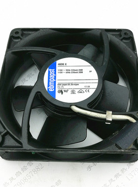 德国ebmpapst 4606X AC115V 20W 12CM 金属耐高温散热风扇 12038