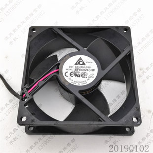 9032 EFB0924SHF 9cm 24V 2线大风变频器散热风扇 原装 0.38A 台达