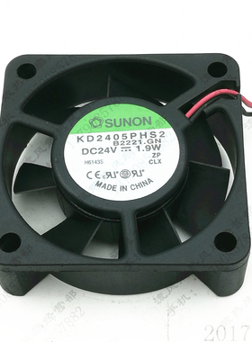 原装 SUNON 5015 KD2405PHS2 24V 1.9W 5cm 变频器 2线散热风扇