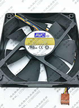 原装AVC DA12025B12LP005 12V 0.30A 12025 4线PWM温控 散热风扇