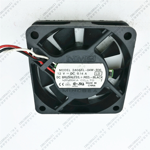 2406KL 04W 三线 6CM 两线双滚珠CPU风扇 0.14A NMB 12V 6015 B36